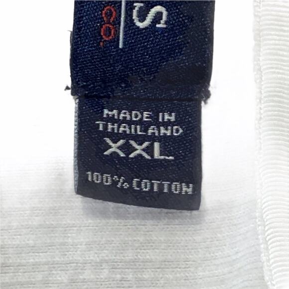 Bass White Ribbed Men's Dress Shirt Tee Size XXL - Picture 4 of 11